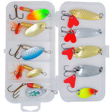 10PCS 3g-12g Spinner Fishing Lure Set With Box Sequins Metal Baits Treble Hooks Japan Artificial Hard Bait Pike Fishing Tackle 2024 - buy cheap