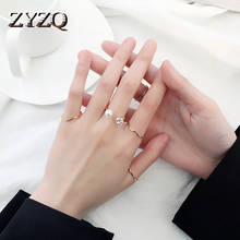 ZYZQ-Conjunto de anillos y accesorios sencillos y elegantes, conjunto de joyería minimalista coreana, de seis piezas, con nudillos geométricos por mayor 2024 - compra barato