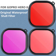 Original Waterproof Case Filter Protective Shell Purple Pink Red Filters For Gopro Hero 8 Black Action Camera Accessories 2024 - buy cheap