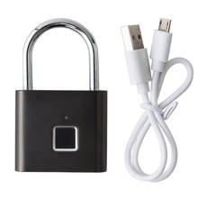 Door Lock Stainless Steel Fingerprint Padlock USB Rechargeable Smart Keyless Door Locks With USB Cable Security Tool 2024 - buy cheap