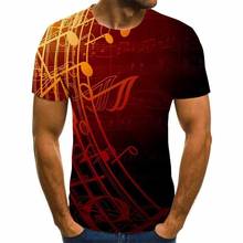 2020 забавная футболка с аниме 3d принтом, Мужская модная футболка с музыкальными заметами, пикантная детская футболка в стиле Харадзюку, Забавные футболки, мужская футболка 2024 - купить недорого