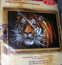 FREE delivery hot selling 100% egypt cotton  counted cross stitch kit tiger Riolis 259 animal 2024 - buy cheap