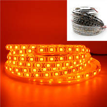 Faixa de luz led laranja verdadeira 600nm, smd 5050 3528 1m/5m, tira de diodo, 12v, flexível, iluminação 2024 - compre barato