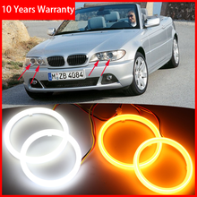 for BMW 3 Series E46 Convertible Coupe Cabrio 2004-2006 Cotton Switchback LED Dual Color Angel Eye White Amber turn signal light 2024 - buy cheap