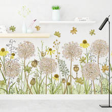 DIY Green Plant Skirting Line Decoration Wall Sticker Flower Modern Home Decor Picture for Living Room Bedroom Poster 2024 - купить недорого
