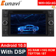 Eunavi-Radio Multimedia con GPS para coche, Radio con DVD, Android 10, 2 Din, para Ford Mondeo, s-max, Focus, C-MAX, Galaxy, Fiesta, transit, Fusion, Connect, kuga 2024 - compra barato
