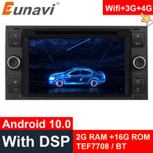 Eunavi 2 Din Android 10 Car Multimedia Radio GPS DVD For Ford Mondeo S-max Focus C-MAX Galaxy Fiesta transit Fusion Connect kuga 2024 - buy cheap