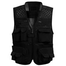 Tactical Vest Fishing Vests Quick Dry Breathable Many Pocket Mesh Coat Men Summer Photographer Waistcoat Sleeveless Jacket 2024 - buy cheap