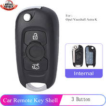 KEYECU-carcasa de llave remota abatible, mando a distancia de 3 botones para Opel, Vauxhall, Astra K, 2015, 2016, 2017 2024 - compra barato