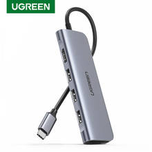 Док-станция Ugreen USB C к HDMI USB 3,0, концентратор SD TF, док-станция для MacBook Pro, Dell, HP, Lenovo, Type C, док-станция для ноутбука 2024 - купить недорого