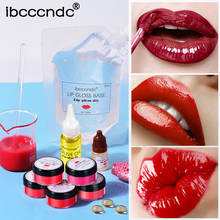 Kit de brilho labial hidratante diy, conjunto de cosméticos para maquiagem, gloss labial, base esmalte, diy 2024 - compre barato