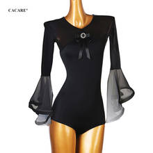 Bodysuit para a competição de dança de salão vestidos de dança de tango valsa padrão flamenco vestir traje personalizar d0865 corpo 2024 - compre barato