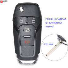 Chave remota com 4 botões entrada sem chave fob 315mhz com chip 49 hitag pro para ford fusion 2013-2015 fcc id: flash hu101 2024 - compre barato