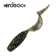 Ardea Soft Lures Silicone Bait  41mm 0.8g Artificial Curly Worm tail Worm Swimbait bass Wobblers Luminous Fishing Tackle 2024 - buy cheap
