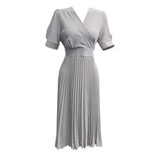 Sannian Women Dress 2021 Summer New Retro Gentle Dresses Long Pleated Dresses Female Thin Design Sense Niche Ladies Clothing 2024 - buy cheap
