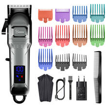 Машинка для стрижки волос HATTEKER Мужская беспроводная, профессиональный электрический триммер для бороды, USB 2024 - купить недорого