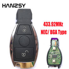 Llave Inteligente de 2 botones para Mercedes BENZ 433,92, carcasa de llave remota de coche tipo NEC/BGA, entrada sin llave, hoja Fob sin cortar, 2000 MHz 2024 - compra barato