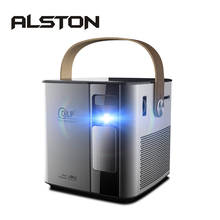 Проектор для домашнего кинотеатра ALSTON P12, поддержка 4K, 3D, 1080p, HD, видеоигра, проектор с аккумулятором 12000 мАч 2024 - купить недорого