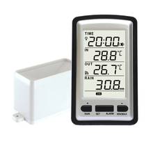 Medidor de chuva sem fio estação meteorológica indoor/outdoor temperatura recorder y5ja 2024 - compre barato