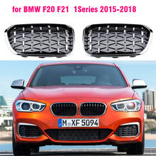 Diamond style fashion Front Grill for BMW F20 F21 2015-2019 118i 120i 125i m140i Gloss Black Silver Grills 2024 - buy cheap