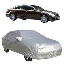 Universal Full Car Covers Snow Ice Dust Sun UV Shade Cover Foldable Light Silver Auto Car Outdoor Protector Cover Not Waterproof 2024 - купить недорого