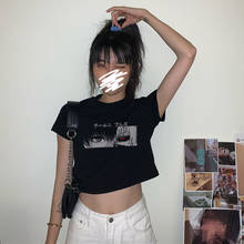 Японская, Tokyo Ghoul для косплея канеки кэна, глаза в готическом стиле с рисунком из аниме принтом Свободный Топ в стиле «хип-хоп», толстовка в стиле «панк» в уличном стиле пикантная обувь в стиле Харадзюку женская футболка 2024 - купить недорого