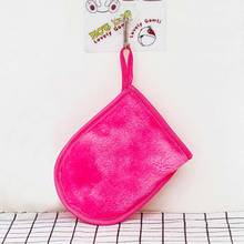 1PCS Rose Pink Reusable Microfiber Facial Cloth Face Towel Makeup Remover Cleansing Glove Tool  11.9x3.5cm 2024 - buy cheap