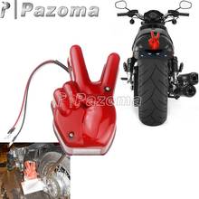 Signo de La Paz, tijeras de Victoria, luz trasera LED de mano, personalizada, Vintage, lámpara de freno trasero de placa de para Harley, Chopper, Cafe, Racer 2024 - compra barato