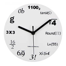 2021 Wall Clock Acrylic Maths Equation Wall Clock Modern Design Novelty Horloge Art Wall Watch Relogio De Parede Home Decor 2024 - buy cheap