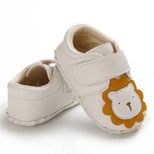 Zapatos de PU cómodos para bebé, niño y niña, calzado informal con estampado de León de dibujos animados, suela blanda antideslizante, para primeros pasos 2024 - compra barato