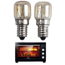 Лампа для духовки, 15 Вт 25 Вт, высокая термостойкость, 300 градусов, микроволновая печь, лампочка для духовки, солевая лампа E14 с маленьким винтовым горлышком 2024 - купить недорого