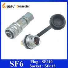 Weipu-conector Original SF6 impermeable IP44, 2, 3, 4, 5 pines, hembra, conector de Cable macho, tuerca trasera de montaje, SF610/S, SF612/P 2024 - compra barato