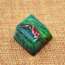 1 pc handmade Cyprinus carpio haematopterus resin key cap is suitable for MX axis of mechanical keyboard 2024 - buy cheap