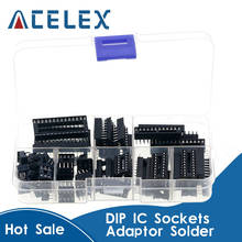 66PCS/Lot DIP IC Sockets Adaptor Solder Type Socket Kit 6,8,14,16,18,20,24,28 pins New 2024 - buy cheap