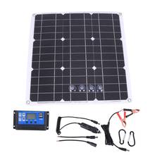 Kit de painel solar, 200 watts, 200 w, com controle de lcd, 12v, rv, barco off grid 2024 - compre barato