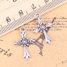 12pcs Charms cross 24x15mm Antique Pendants,Vintage Tibetan Silver Jewelry,DIY for bracelet necklace 2024 - buy cheap