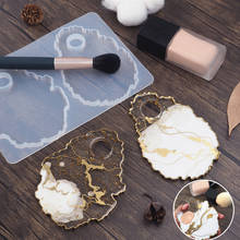 Molde de bandeja irregular de silicone, molde criativo para trabalhos com resina epóxi, cosméticos, paleta de maquiagem 2024 - compre barato