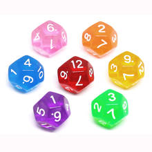 7 pcs/set 12 Sided Transparent Dice Funny Puzzle Game Send Children 2024 - buy cheap