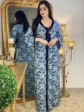 Ramadan Eid Mubarak Hijab Dress for Women Fashion Muslim Ethnic Floral Jalabiya Dubai Turkey Moroccan Kaftan Arabic Oman Clothes 2024 - buy cheap