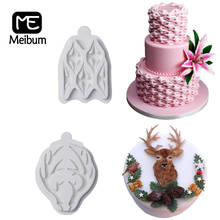Meibum-moldes de silicona para decoración de pasteles, cornamentas de decoración de postres, Fondant, pasta de goma, herramientas de repostería 2024 - compra barato