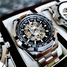 Business Skeleton Automatic Mechanical Watch Men Stainless Steel Bracelet Sport Watches Man Luxury Male Clock Chinese Wristwatch 2024 - buy cheap