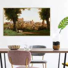 Citon Jean Baptiste Camille Corot《View from the Farnese gardens, Rome》Canvas Oil painting Background Wall Decor Home Decoration 2024 - buy cheap