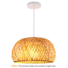 Lámpara colgante de bambú para sala de estar, luz nórdica de ratán, mimbre, madera, hecha a mano, para Hotel, restaurante, cafetería 2024 - compra barato