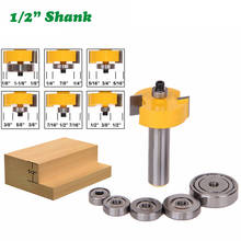 1PC 1/2" 12.7MM Shank Milling Cutter Wood Carving Rabbet T Type Router Bit with 6 Adjustable Bearings Rabbeting Tenon Woodwork 2024 - buy cheap