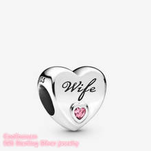 Autumn 100% 925 Sterling Silver Wife Love Heart Charm beads Fits Original Pandora bracelets Jewelry Making 2024 - buy cheap