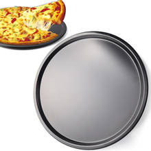 12 13 дюймов углеродистая сталь антипригарная форма для выпечки пиццы тарелка для пиццы посуда держатель для дома кухонные инструменты для выпечки круглый поднос для пиццы 2024 - купить недорого