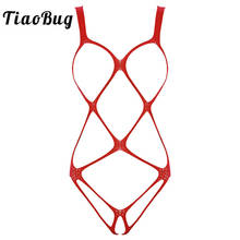 Hot Sexy Women Erotic Bodysuit Hollow Fishnet Open Cups Crotchless Bodystockings Lingerie See-through Stretchy Harness Nightwear 2024 - buy cheap