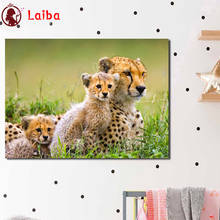 Baby Cheetah Cute Animal Full square round diamond painting full diamond embroidery 5D rhinestone mosaic diamond inlaid puzzle 2024 - buy cheap