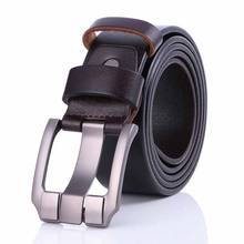 Crossten 100% Men Genuine Leather Belt Luxury Brand Alloy Metal Pin Buckle Designer Belt Cowskin Strap Male for Jeans masculine 2024 - buy cheap