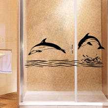 Retro Dolphin Wall Stickers Creative For kids room Decoration Living Room Bedroom showerroom Decor Wall Decal mural wall-sticker 2024 - buy cheap